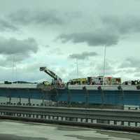 <p>There was a large response at the new Tappan Zee Bridge site where a contractor suffered a minor injury.</p>