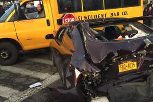 Four Hospitalized In 10-Vehicle Ramapo Crash Involving School Bus