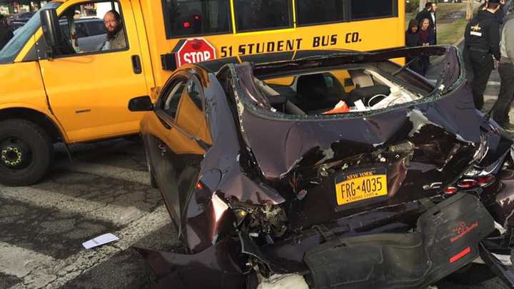 Four Hospitalized In 10-Vehicle Ramapo Crash Involving School Bus ...