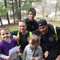 <p>Kids learn about fire safety from Conger&#x27;s firefighters.</p>