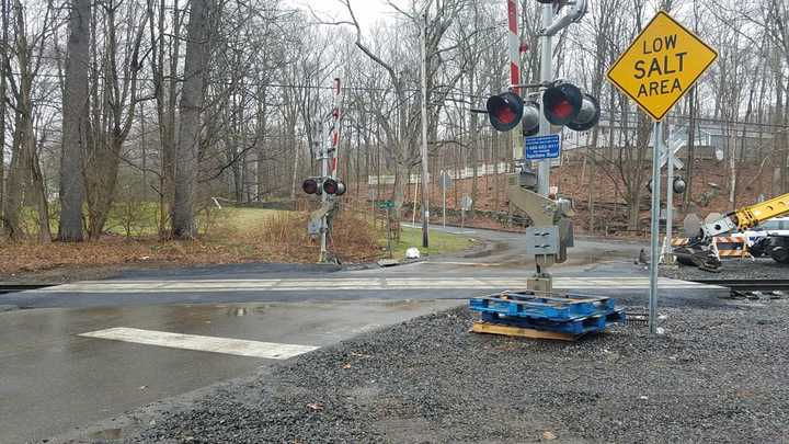 Metro-North is finishing up grade work at two railroad crossings in Redding. The roads reopened as of Thursday morning.