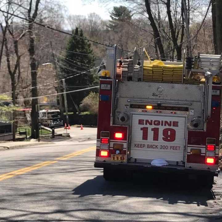 Croton firefighters responded to a gas leak Friday.