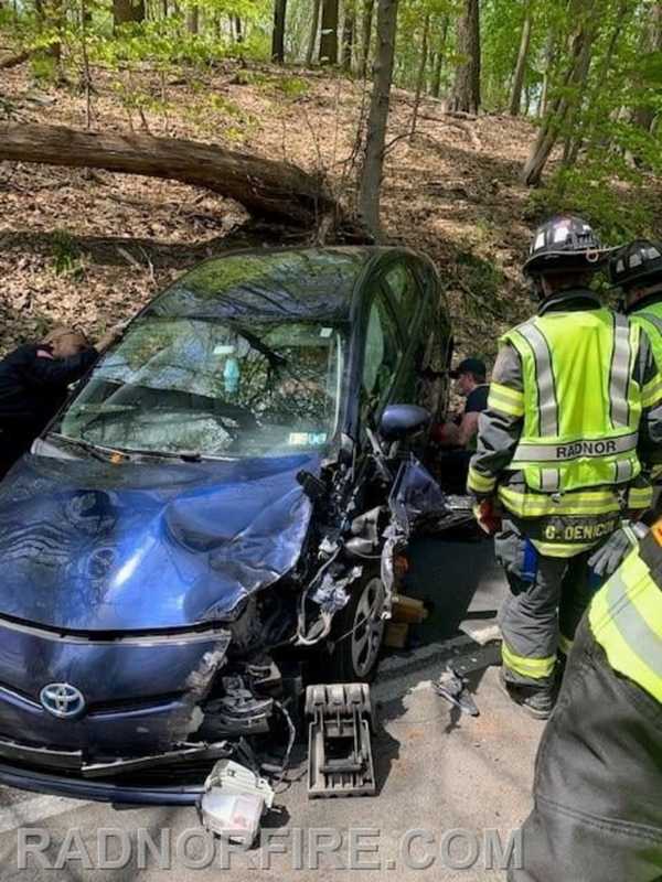 Trapped Driver Extricated In King of Prussia Road Crash