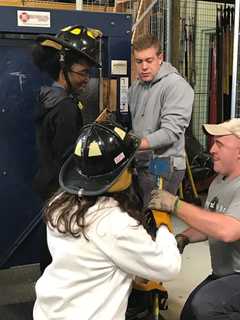 Rockland BOCES Fire Science Students Learn Forcible Entry Techniques