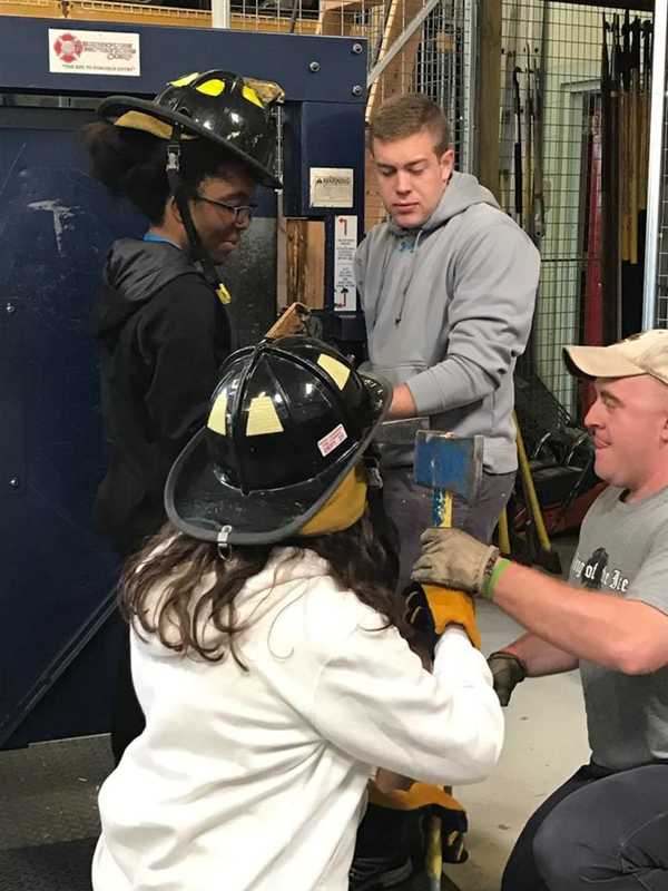 Rockland BOCES Fire Science Students Learn Forcible Entry Techniques