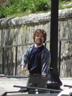 Hastings Meets Hollywood: Peter Dinklage & Elle Fanning Film Downtown