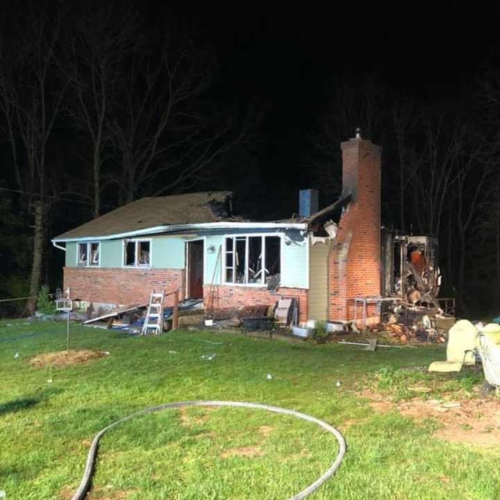 A fire destroyed a Quakertown home overnight Monday.