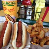 <p>DInner at Nathan&#x27;s Famous in Yonkers.</p>