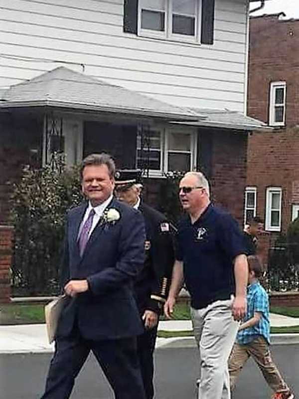 Saddle Brook Mayor Marches In Garfield Parade