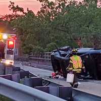 <p>Rollover off Route 80 in Paterson.</p>