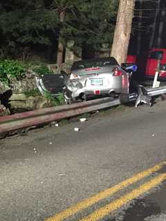 One-Car Crash Triggers Closure Of Weston's Valley Forge Road