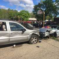 <p>Students participated in a mock DUI crash at Platt Tech.</p>