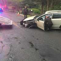 <p>A single car crashed on Godfrey Road on Monday Morning.</p>