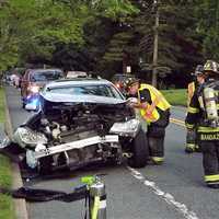 <p>The crash tied up traffic on Sicomac.</p>