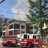 <p>Firefighters in Yonkers are attempting to knock down the flames at a three-story Warburton Avenue building.</p>