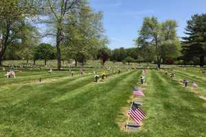 New Generation Of Police Cadets Plant Flags On Veterans Graves In Trumbull