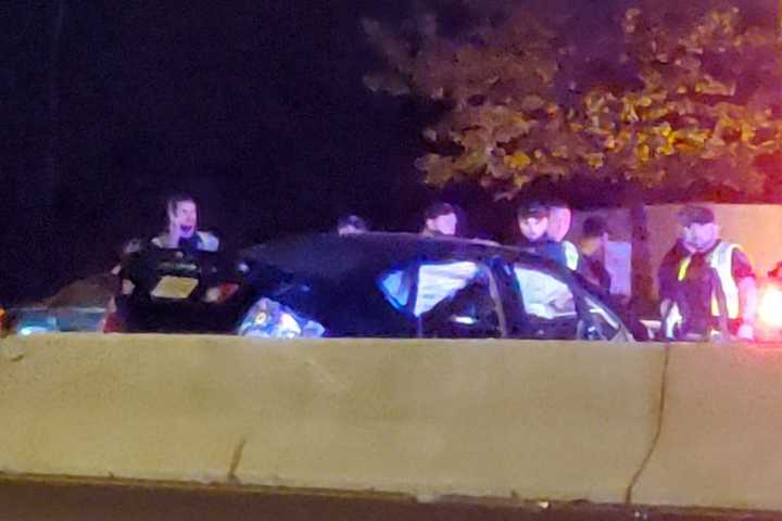 Police Eye Why Sedan Barreled Through Dunkin Donuts Lot, Crashed On Route 1 Near GWB