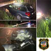 <p>A woman was hospitalized after crashing in Western Massachusetts.</p>