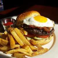 <p>One of Bogey&#x27;s infamous burgers.</p>