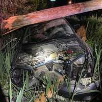 <p>A woman was hospitalized after crashing in Western Massachusetts.</p>