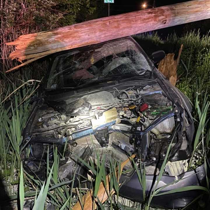 A woman was hospitalized after crashing in Western Massachusetts.