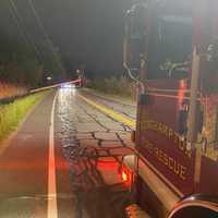 <p>A woman was hospitalized after crashing in Western Massachusetts.</p>