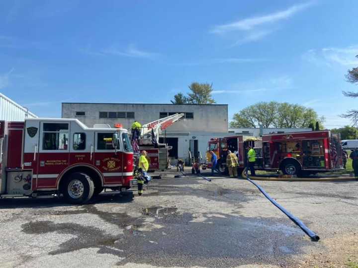 Fire crews from several jurisdictions responded to the scene of a blaze that broke out at a Morris County shredding facility warehouse Thursday morning, authorities said.