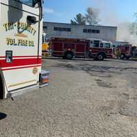 <p>The fire was reported at the Absolute Shredding warehouse on Newburgh Road in Long Valley around 8:30 a.m., Washington Township Police said.</p>