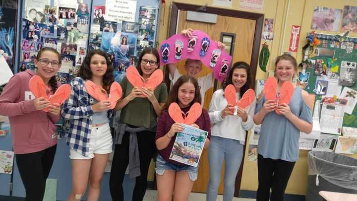 Seventh-grade students from South Orangetown Middle School in Blauvelt, which earned a spot on a state Education Department list of &quot;Essential Schools to Watch&quot; along with Fieldstone Middle School in Thiells.