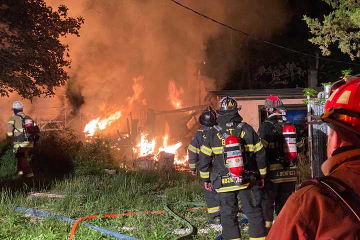 Crews Battle Garage Fire In Montgomery County