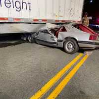 <p>A driver was seriously injured after crashing with a tractor-trailer in the village of Maybrook.</p>