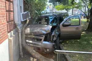 Out-Of-Control SUV Barrels Through Saddle Brook Playground, Just Misses Kids, Slams Into School