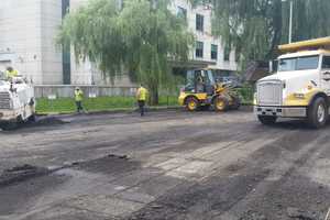 Repaving, Work On Rockland Government, Courthouse Parking Lot Ongoing