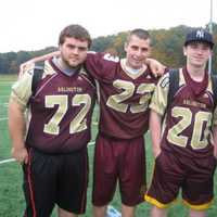<p>Tyler Mendelson (second from R) with teammates from the Arlington High football team. He was part of the Admirals&#x27; 2009 Section 1 championship team.</p>