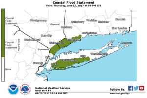 Coastal Flood Watch For Westchester With Heavy Rain On Way