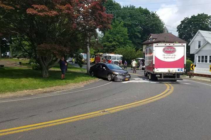 Crash, Fuel Spill Leads To Hour-Long Old Middletown Road Closure
