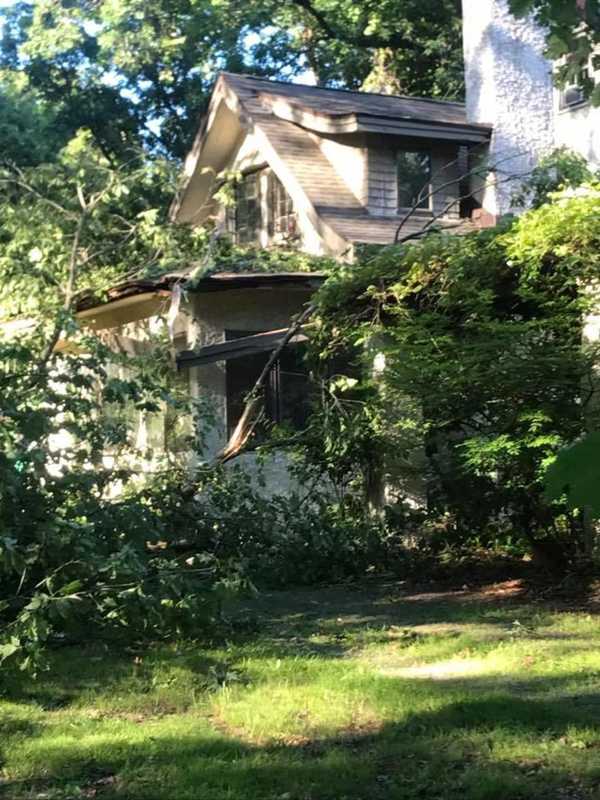 Tree Splits, Falls On Croton Home