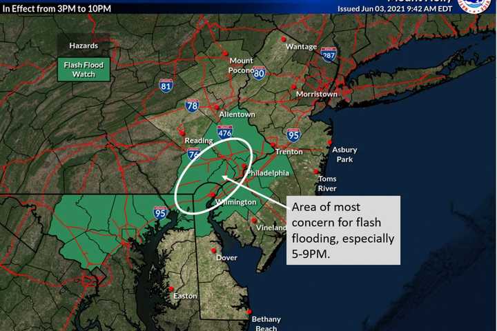 STORM WARNING: Flash Flood Watch Issued For Philly Area, South Jersey