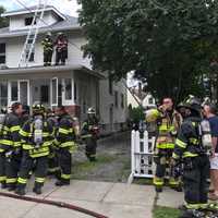 <p>Multiple agencies responded to a Sheldon Avenue fire in Tarrytown.</p>