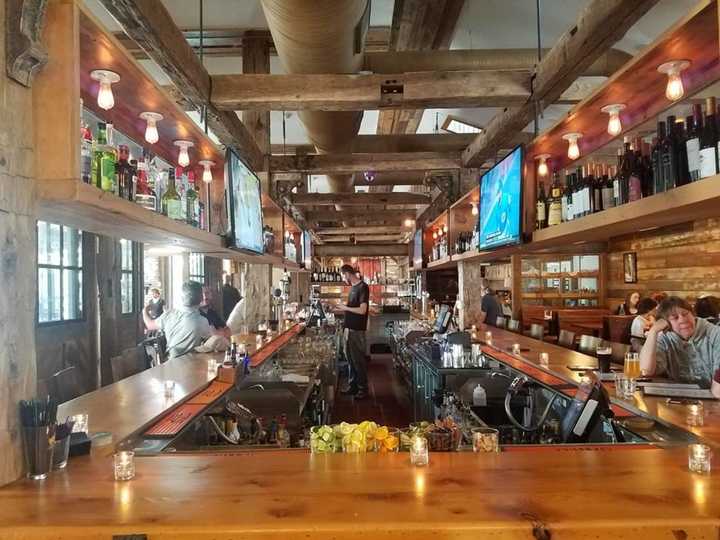 The interior of Red Rooster Pub in Newtown.