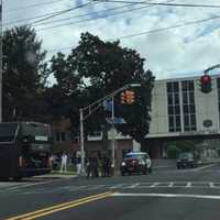 <p>A Dynamic tour bus broke down in Hackenack Saturday.</p>