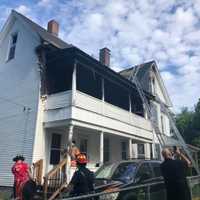 <p>Four adults were displaced after a fire broke out in Holyoke.</p>