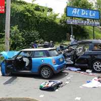 <p>The Mini Cooper slammed into the minivan on southbound Route 17 at the border of Carlstadt and East Rutherford.</p>