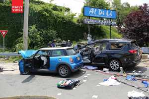 Mini Cooper Goes Airborne, Slams Into Minivan On Route 17, Leaves Other Driver Gravely Injured