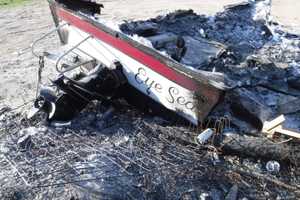 Police Trying To Figure Out Who Set Fire To Abandoned Boat On Jersey Shore