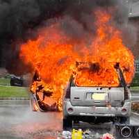 <p>Fire crews in Morris County were quick to extinguish a car that went up in flames at a local apartment complex Tuesday afternoon.</p>