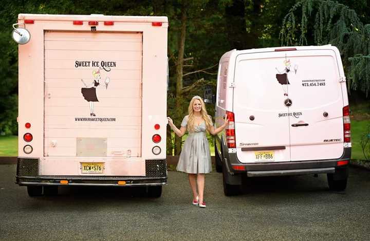 Lisa Emeric of Wayne and her Sweet Ice Queen trucks.