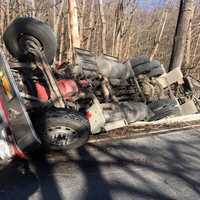 Tractor-Trailer With Thousands Of Gallons Of Fuel Overturns In Northern Westchester