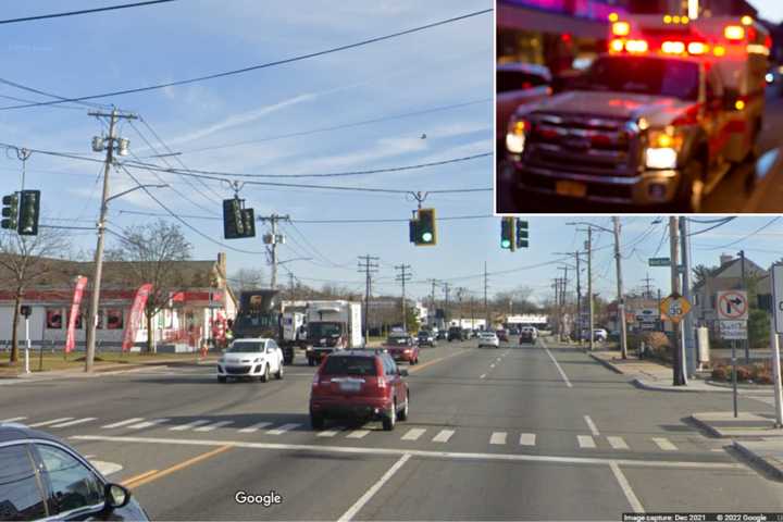 A 73-year-old man was struck and killed while crossing Hempstead Turnpike in Farmingdale Sunday, Oct. 30.