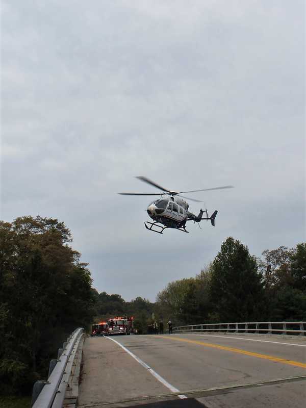 One Extricated, Airlifted After Serious One-Car Crash In Area